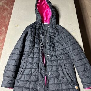 Carhartt Kids Puffer Jacket - Black with Pink Lining